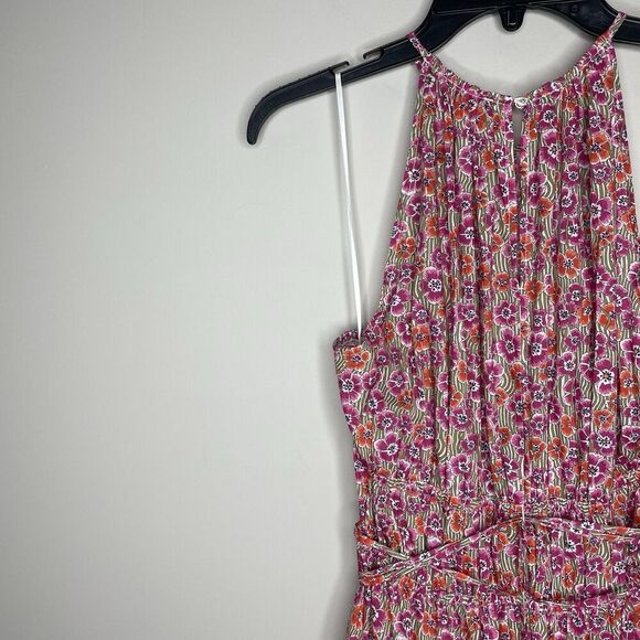 J.CREW Liberty Dress Women Medium Tie-Waist Halter NEW Ellie Pink Floral CA089 - Picture 11 of 16